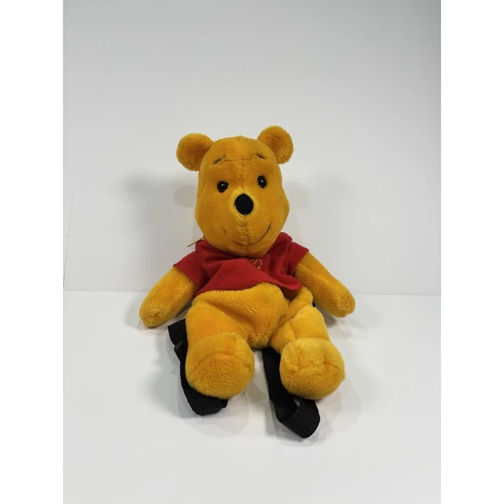 Vintage Disney Winnie The Pooh Backpack Plush Stuffed Bear With Zipper